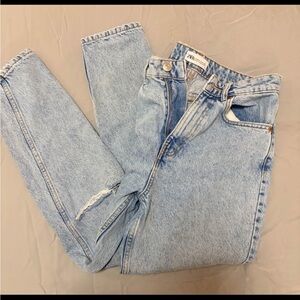 Zara Sky Blue Denim Pants